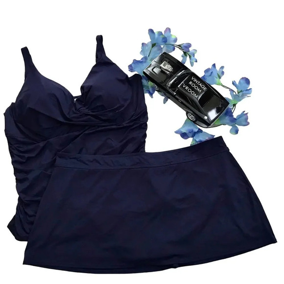 Anne Cole NWT 2 Piece Swimwear Women 24W - Picture 1 of 15